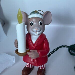 Mr Christmas Goodnight Lights Mouse Blow Out Santa Mouse Candle Turn On/Off Tree